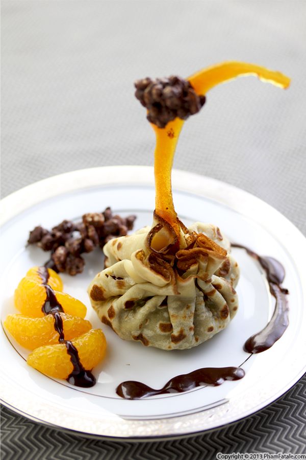 Mandarin Chocolate Mousse Filled #Crepe #Recipe